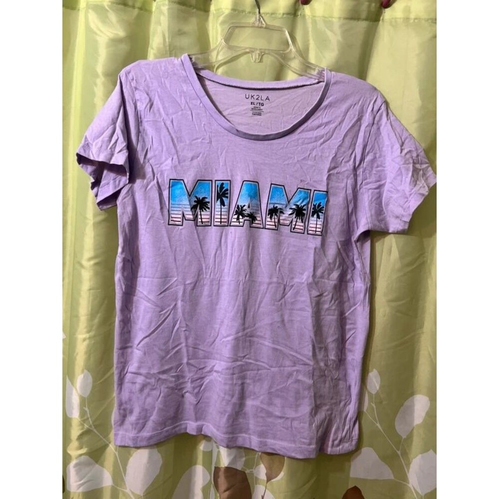 Miami purple graphic tee